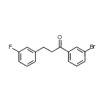 结构式 CAS# 898789-02-1, 1-(3-溴苯基)-3-(3-氟苯基)-1-丙酮