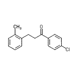 structure of CAS# 898789-44-1, 1-(4-Chlorophenyl)-3-(2-methylphenyl)-1-propanone;4'-chloro-3-(2-methylphenyl)propiophenone