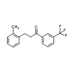 structure of CAS# 898789-76-9, 3-(2-Methylphenyl)-1-[3-(trifluoromethyl)phenyl]-1-propanone;3-(2-methylphenyl)-3'-trifluoromethylpropiophenone