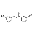 结构式 CAS# 898790-45-9, 3-[3-(3-甲基苯基)丙酰]苯甲腈