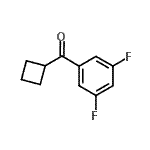 结构式 CAS# 898791-30-5, 环丁基(3,5-二氟苯基)甲酮