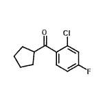 结构式 CAS# 898791-70-3, (2-氯-4-氟苯基)(环戊基)甲酮