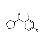 结构式 CAS# 898791-75-8, (4-氯-2-氟苯基)(环戊基)甲酮