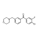 结构式 CAS# 898791-83-8, (4-氯-3-氟苯基)[3-(4-吗啉基甲基)苯基]甲酮