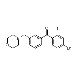 结构式 CAS# 898792-04-6, (4-溴-2-氟苯基)[3-(4-吗啉基甲基)苯基]甲酮