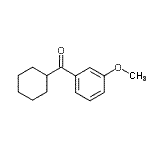 structure of CAS# 898792-05-7, Cyclohexyl(3-methoxyphenyl)methanone;Cyclohexyl 3-methoxyphenyl ketone;MFCD03841340