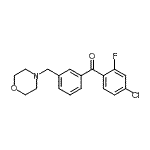 结构式 CAS# 898792-13-7, (4-氯-2-氟苯基)[3-(4-吗啉基甲基)苯基]甲酮