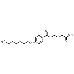 structure of CAS# 898792-21-7, 6-[4-(Heptyloxy)phenyl]-6-oxohexanoic acid;6-(4-heptyloxyphenyl)-6-oxohexanoic acid