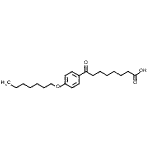 structure of CAS# 898792-25-1, 8-[4-(Heptyloxy)phenyl]-8-oxooctanoic acid;8-(4-heptyloxyphenyl)-8-oxooctanoic acid