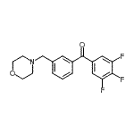structure of CAS# 898792-34-2, [3-(4-Morpholinylmethyl)phenyl](3,4,5-trifluorophenyl)methanone;3'-morpholinomethyl-3,4,5-trifluorobenzophenone
