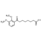 structure of CAS# 898792-35-3, 8-(2,3-Dimethoxyphenyl)-8-oxooctanoic acid;8-(2,3-Dimethoxyphenyl)-8-oxooctanoic acid