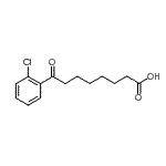 structure of CAS# 898792-65-9, 8-(2-Chlorophenyl)-8-oxooctanoic acid;8-(2-chlorophenyl)-8-oxooctanoic acid