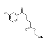 structure of CAS# 898792-69-3, Ethyl 5-(3-bromophenyl)-5-oxopentanoate;ethyl 5-(3-bromophenyl)-5-oxovalerate