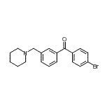 结构式 CAS# 898792-93-3, (4-溴苯基)[3-(1-哌啶基甲基)苯基]甲酮
