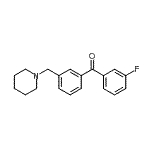 结构式 CAS# 898793-02-7, (3-氟苯基)[3-(1-哌啶基甲基)苯基]甲酮