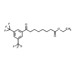 结构式 CAS# 898793-03-8, 乙基8-[3,5-二(三氟甲基)苯基]-8-氧代辛酸酯