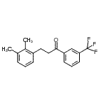 structure of CAS# 898793-07-2, 3-(2,3-Dimethylphenyl)-1-[3-(trifluoromethyl)phenyl]-1-propanone;3-(2,3-dimethylphenyl)-3'-trifluoromethylpropiophenone