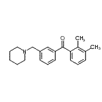 structure of CAS# 898793-08-3, (2,3-Dimethylphenyl)[3-(1-piperidinylmethyl)phenyl]methanone;2,3-dimethyl-3'-piperidinomethyl benzophenone