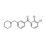 结构式 CAS# 898793-48-1, (2,3-二氯苯基)[3-(1-哌啶基甲基)苯基]甲酮