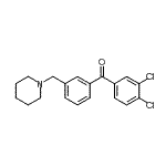 结构式 CAS# 898793-54-9, (3,4-二氯苯基)[3-(1-哌啶基甲基)苯基]甲酮