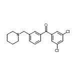 结构式 CAS# 898793-56-1, (3,5-二氯苯基)[3-(1-哌啶基甲基)苯基]甲酮