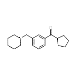 结构式 CAS# 898793-70-9, 环戊基[3-(1-哌啶基甲基)苯基]甲酮