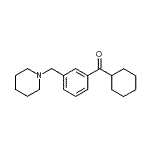结构式 CAS# 898793-72-1, 环己基[3-(1-哌啶基甲基)苯基]甲酮
