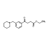 结构式 CAS# 898793-74-3, 乙基4-氧代-4-[3-(1-哌啶基甲基)苯基]丁酸酯