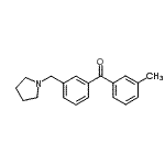结构式 CAS# 898793-94-7, (3-甲基苯基)[3-(1-吡咯烷基甲基)苯基]甲酮