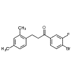 structure of CAS# 898794-20-2, 1-(4-Bromo-3-fluorophenyl)-3-(2,4-dimethylphenyl)-1-propanone;4'-bromo-3-(2,4-dimethylphenyl)-3'-fluoropropiophenone