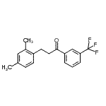 结构式 CAS# 898794-32-6, 3-(2,4-二甲基苯基)-1-[3-(三氟甲基)苯基]-1-丙酮