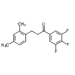 structure of CAS# 898794-60-0, 3-(2,4-Dimethylphenyl)-1-(3,4,5-trifluorophenyl)-1-propanone;3-(2,4-dimethylphenyl)-3',4',5'-trifluoropropiophenone