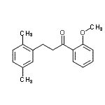 structure of CAS# 898794-80-4, 3-(2,5-Dimethylphenyl)-1-(2-methoxyphenyl)-1-propanone;3-(2,5-dimethylphenyl)-2'-methoxypropiophenone