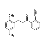 结构式 CAS# 898794-86-0, 2-[3-(2,5-二甲基苯基)丙酰]苯甲腈