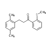 structure of CAS# 898794-98-4, 3-(2,5-Dimethylphenyl)-1-[2-(methylsulfanyl)phenyl]-1-propanone;3-(2,5-dimethylphenyl)-2'-thiomethylpropiophenone