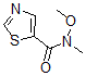 structure of CAS# 898825-89-3, N-Methoxy-N-Methyl-5-Thiazolecarboxamide;N-Methoxy-N-Methyl-1,3-Thiazole-5-Carboxamide 98%;N-Methoxy-N-Methyl-1,3-Thiazole-5-Carboxamide;N-METHOXY-N-METHYL THIAZOLE-5-CARBOXAMIDE