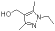 structure of CAS# 90152-72-0, (1-Ethyl-3,5-dimethyl-1H-pyrazol-4-yl)methanol;(1-Ethyl-3,5-dimethyl-1H-pyrazol-4-yl)-methanol;(1-ethyl-3,5-dimethylpyrazol-4-yl)methan-1-ol;MFCD00462165
