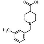 结构式 CAS# 901920-98-7, 1-(3-甲基苄基)-4-哌啶羧酸