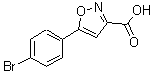 structure of CAS# 901930-35-6, 5-(4-Bromophenyl)-1,2-oxazole-3-carboxylic acid;3-isoxazolecarboxylic acid, 5-(4-bromophenyl);5- ISOXAZOLE-3-CARBOXYLIC&;5-(4-Bromo-phenyl)-isoxazole-3-carboxylicacid