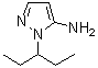 structure of CAS# 90206-24-9, 1-(3-Pentanyl)-1H-pyrazol-5-amine;1-(1-ethylpropyl)-1H-pyrazol-5-amine;1-(ethylpropyl)pyrazole-5-ylamine;1H-pyrazol-5-amine, 1-(1-ethylpropyl)
