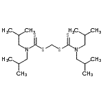 structure of CAS# 90276-58-7, Methylene bis(diisobutylcarbamodithioate);Lead ionophore II;MBDiBDTC;S,S-METHYLENEBIS(N,N-DIISOBUTYLDITHIOCARBAMATE)