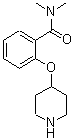 结构式 CAS# 902837-08-5, N,N-二甲基-2-(4-哌啶基氧基)苯甲酰胺
