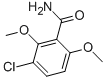 structure of CAS# 90346-64-8, 3-Chloro-2,6-Dimethoxy-Benzamide;3-CHLORO-2,6-DIMETHOXYBENZAMIDE
