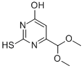 structure of CAS# 90370-38-0, 6-(Dimethoxymethyl)-2-mercaptopyrimidin-4-ol;6-(Dimethoxymethyl)-2-Thioxo-1H-Pyrimidin-4-One;Nsc154917;Maybridge1_008819