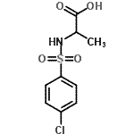 结构式 CAS# 90410-27-8, N-[(4-氯苯基)磺酰基]丙氨酸