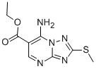 结构式 CAS# 90559-98-1, 7-氨基-2-(甲硫基)-[1,2,4]三唑并[1,5-a]嘧啶-6-羧酸乙酯