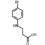 结构式 CAS# 90561-83-4, N-(4-溴苯基)-beta-丙氨酸