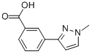 structure of CAS# 906352-85-0, 3-(1-Methyl-1H-Pyrazol-3-Yl)-Benzoic Acid;3-(1-Methyl-1H-Pyrazol-3-Yl)Benzoic Acid 97%;3-(3-Carboxyphenyl)-1-Methyl-1H-Pyrazole;3-(1-Methyl-1H-Pyrazol-3-Yl)Benzoic Acid