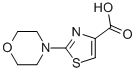 结构式 CAS# 906353-04-6, 2-(4-吗啉基)-4-噻唑羧酸