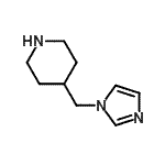 结构式 CAS# 90748-03-1, 4-(1H-咪唑-1-基甲基)哌啶